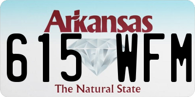 AR license plate 615WFM