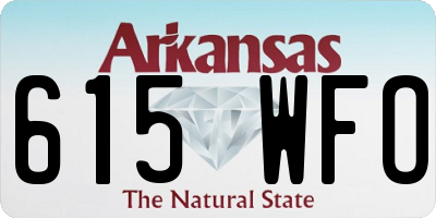 AR license plate 615WFO