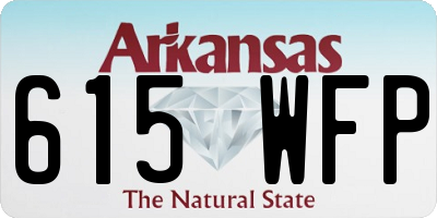 AR license plate 615WFP