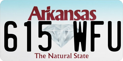 AR license plate 615WFU