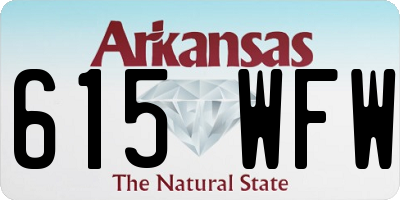 AR license plate 615WFW