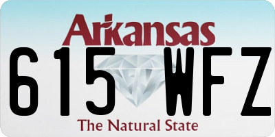 AR license plate 615WFZ