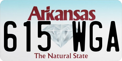 AR license plate 615WGA