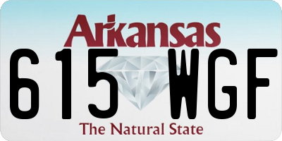 AR license plate 615WGF