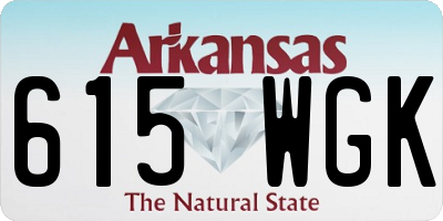AR license plate 615WGK