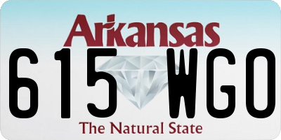 AR license plate 615WGO