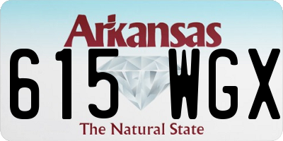 AR license plate 615WGX