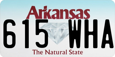 AR license plate 615WHA