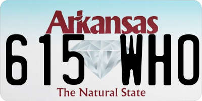 AR license plate 615WHO