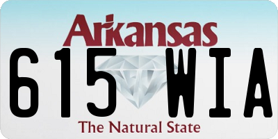AR license plate 615WIA