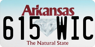 AR license plate 615WIC