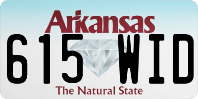 AR license plate 615WID