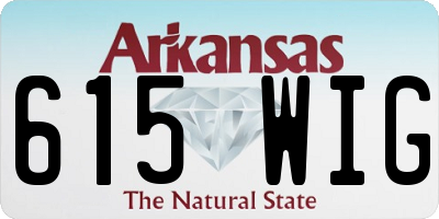 AR license plate 615WIG