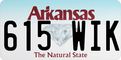 AR license plate 615WIK