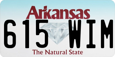 AR license plate 615WIM