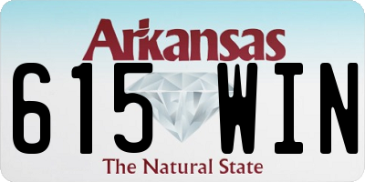 AR license plate 615WIN