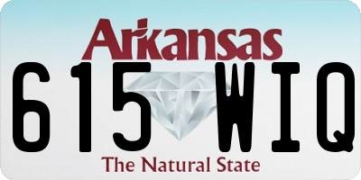 AR license plate 615WIQ