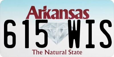 AR license plate 615WIS