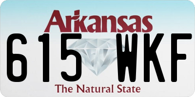 AR license plate 615WKF