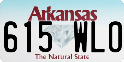 AR license plate 615WLO