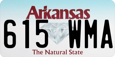 AR license plate 615WMA