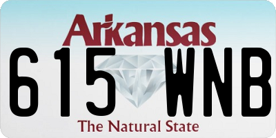 AR license plate 615WNB