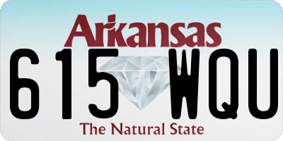 AR license plate 615WQU