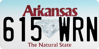 AR license plate 615WRN