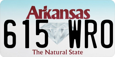 AR license plate 615WRO