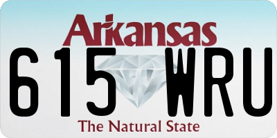 AR license plate 615WRU