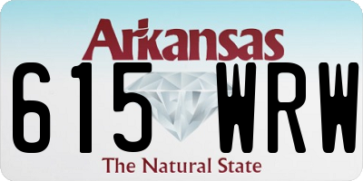 AR license plate 615WRW