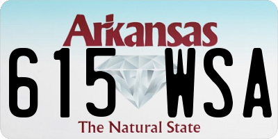 AR license plate 615WSA