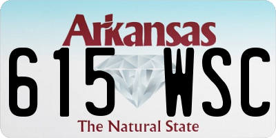 AR license plate 615WSC