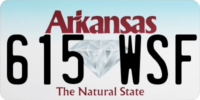 AR license plate 615WSF
