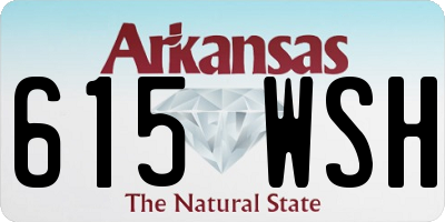 AR license plate 615WSH