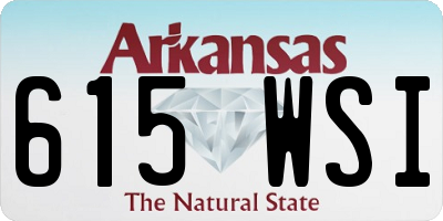 AR license plate 615WSI