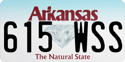 AR license plate 615WSS