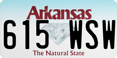 AR license plate 615WSW