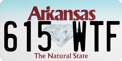 AR license plate 615WTF