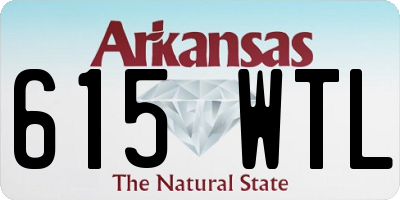 AR license plate 615WTL