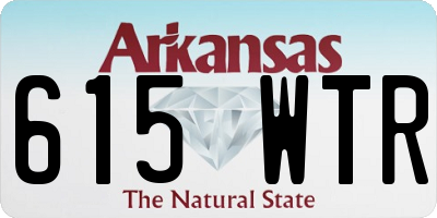 AR license plate 615WTR