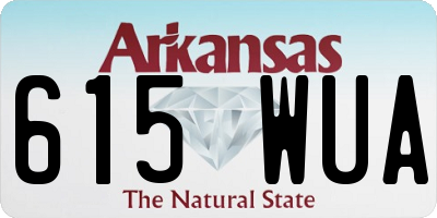 AR license plate 615WUA