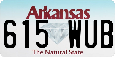 AR license plate 615WUB