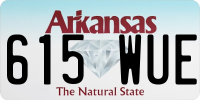 AR license plate 615WUE