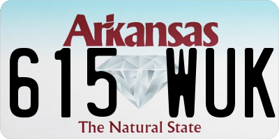 AR license plate 615WUK
