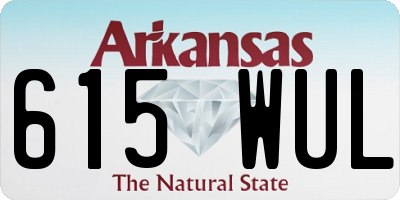 AR license plate 615WUL