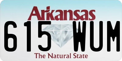 AR license plate 615WUM