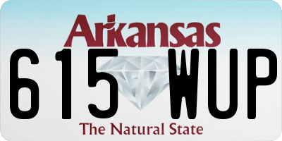 AR license plate 615WUP