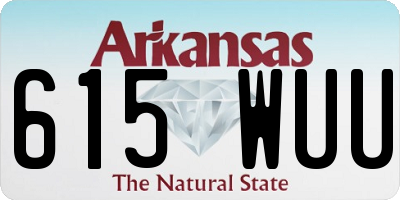 AR license plate 615WUU