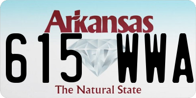 AR license plate 615WWA